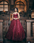 Gorgeous Burgundy Prom Dresses Sparkly Sequins Luxury Sexy Ball Gown for Prom Party